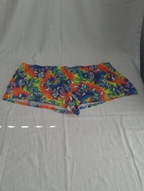 Disney Multicolor Tie-Dye Stitch Print Women’s Athletic Shorts